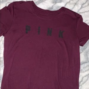 Burgundy short sleeve shirt